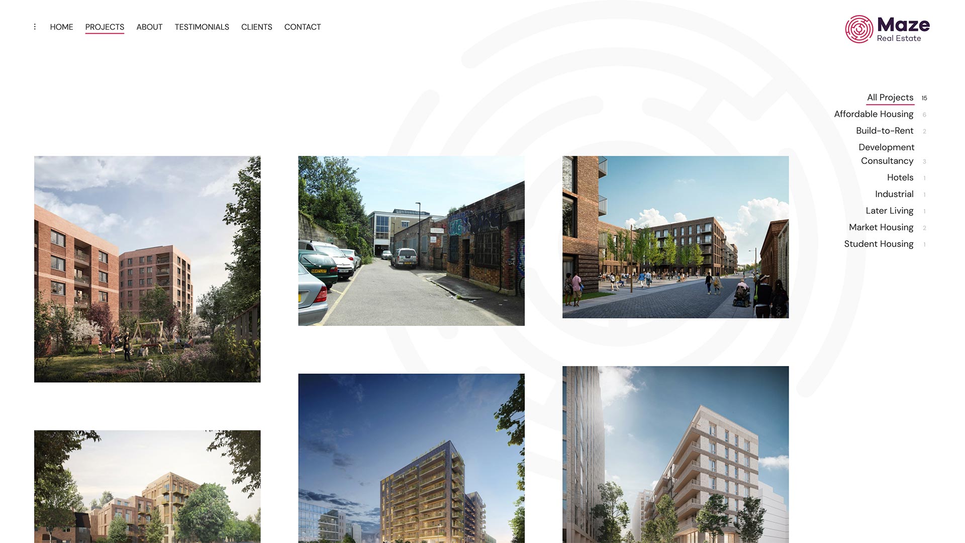 Maze Real Estate website