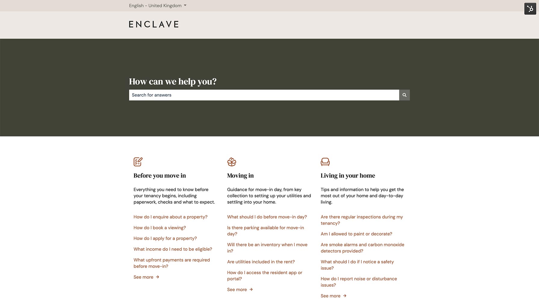 Building Enclave’s Hubspot Knowledge Base 1 Enclave knowledge base
