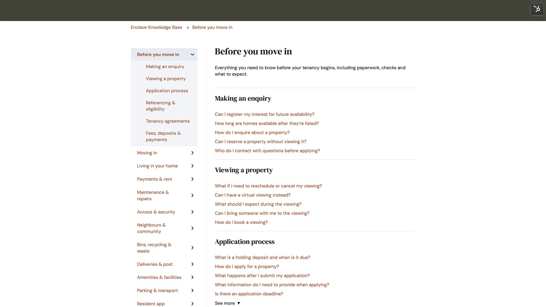 Building Enclave’s Hubspot Knowledge Base 2 Enclave knowledge base