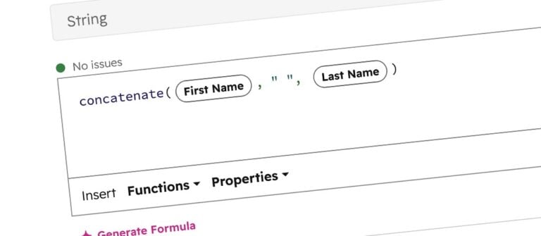 Full name HubSpot property