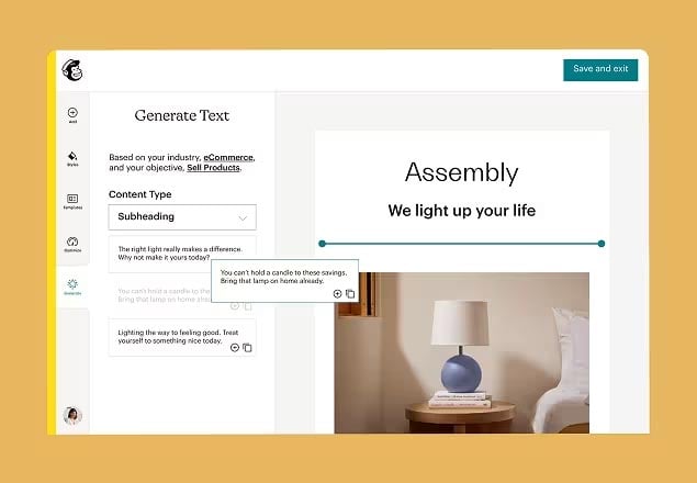 Mailchimp ui
