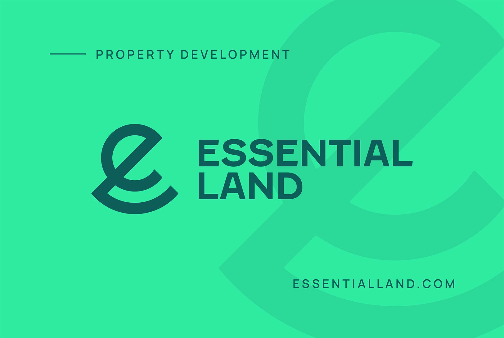 Essential land business card back